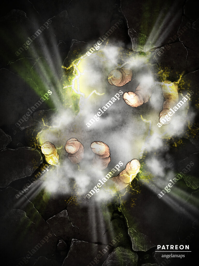 Hand of God (Clouds) animated battle map pack for FVTT