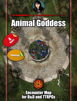 Animal goddess - shrine animated battle map pack with Foundry VTT