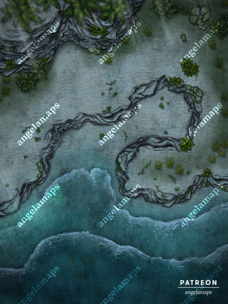 Animated beach shore battle map