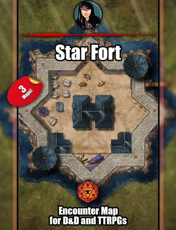 Star Fort - battle map pack with Foundry VTT