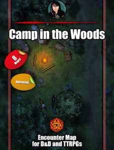 Camp in the Woods - animated battle map pack with Foundry VTT