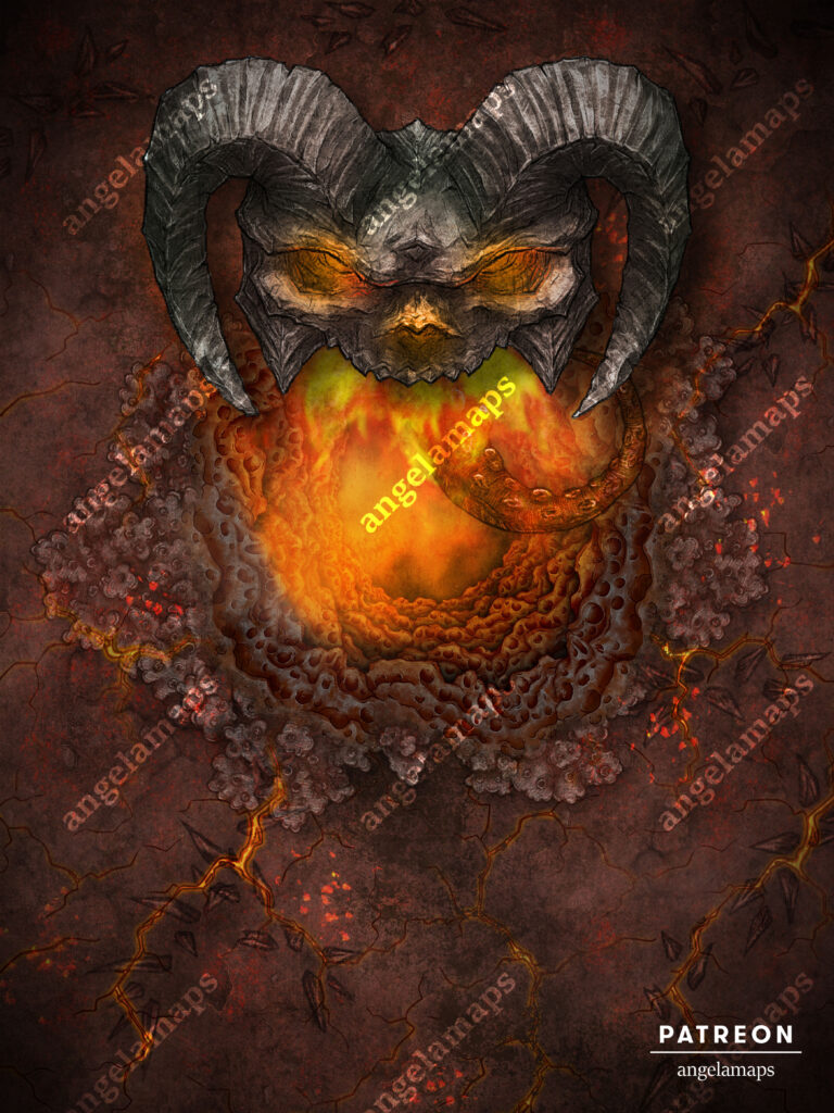Hell mouth pit, battle map for ttprgs
