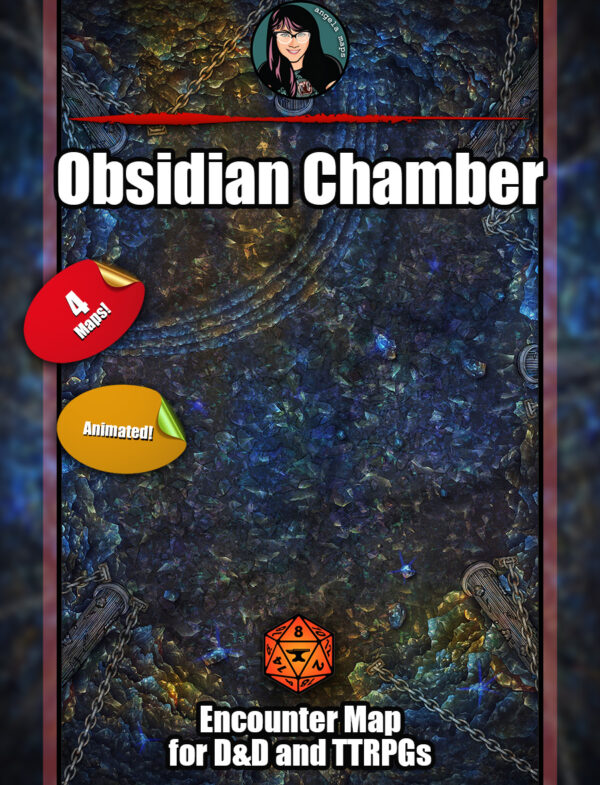 Obsidian Chamber - animated battle map pack with Foundry VTT