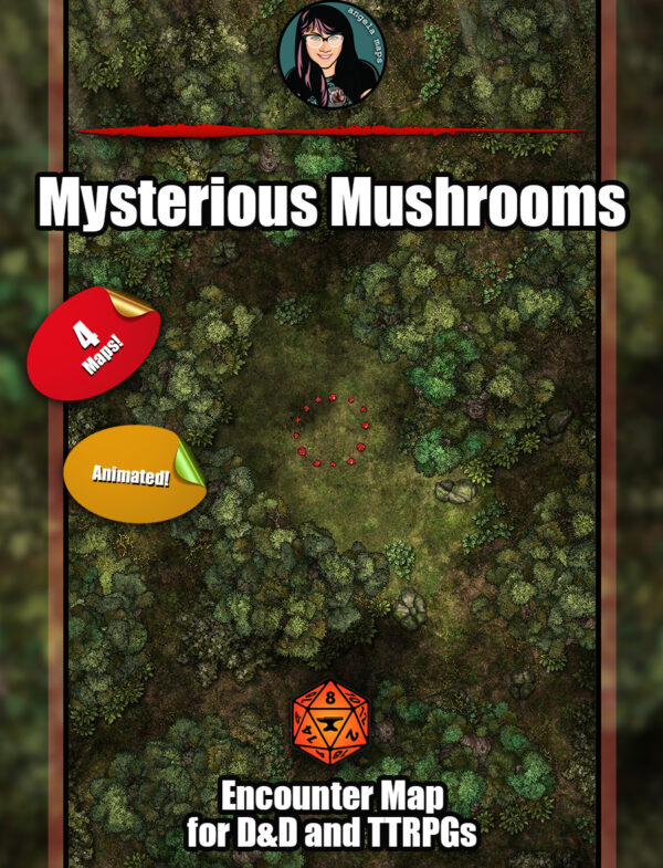 Mysterious Mushrooms - animated battle map pack with Foundry VTT