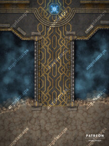 Dwarven bridge battle map for ttrpgs