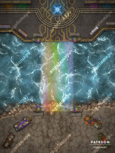 Gay pride rainbow bridge battle map for ttrpgs