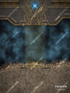 Light bridge battle map for ttrpgs