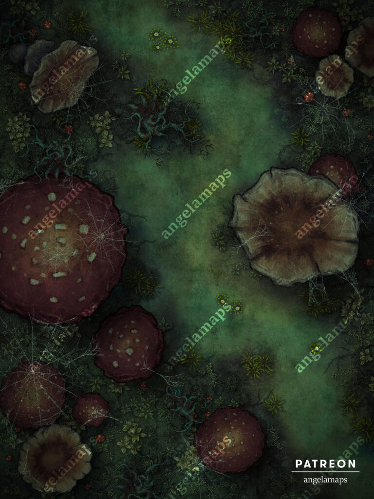 Creepy variant of Bog animated battle maps for TTRPGs