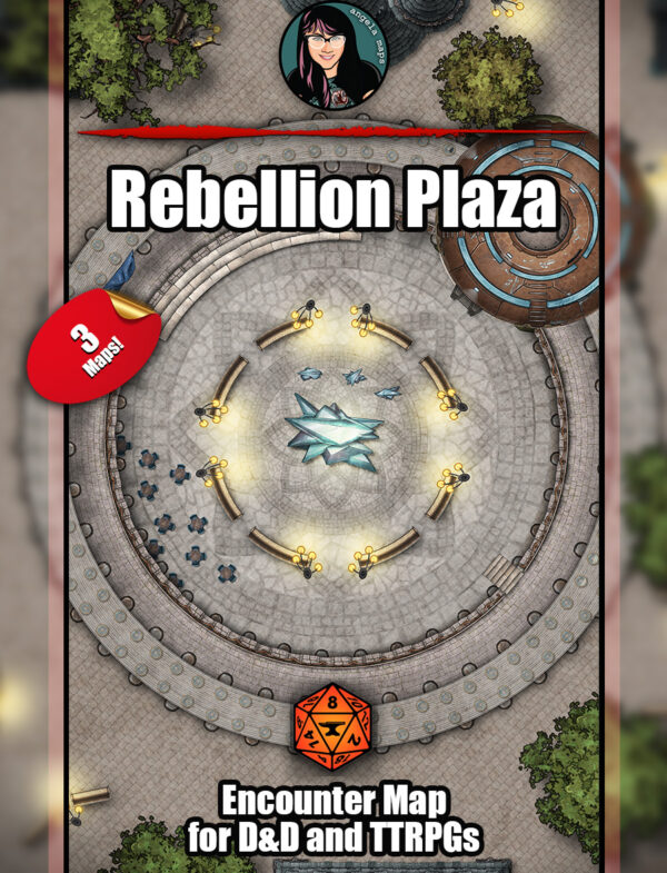 Rebellion Plaza -  battle map pack with Foundry VTT