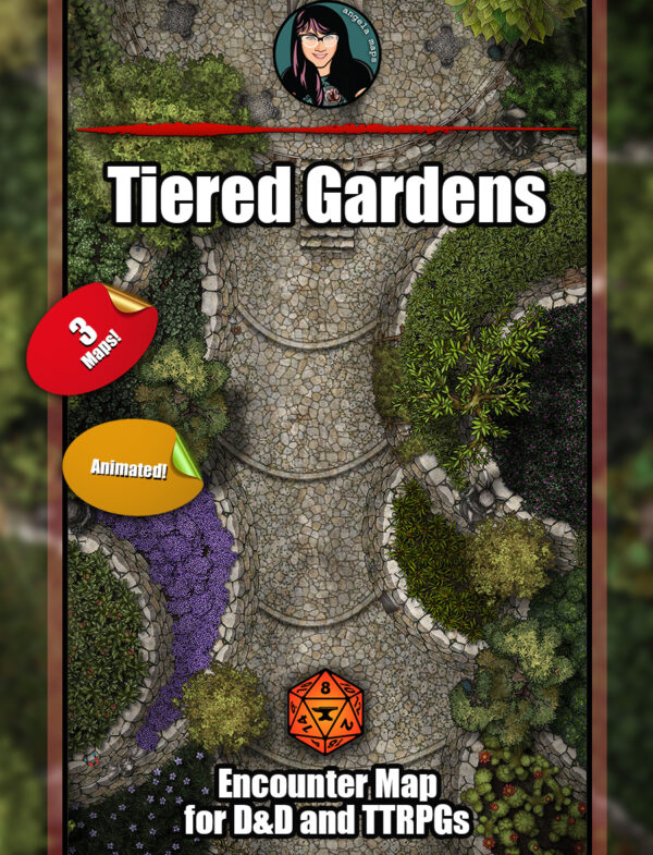 Tiered Gardens - animated battle map pack with Foundry VTT