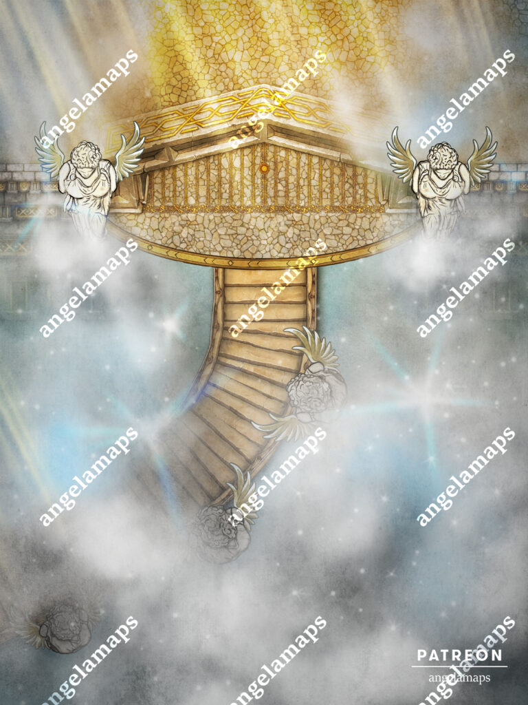 Pearly gates animated celestial heaven battle map