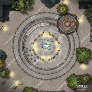 Rebelion Plaza battle map for protests, riots, and battles in TTRPGs