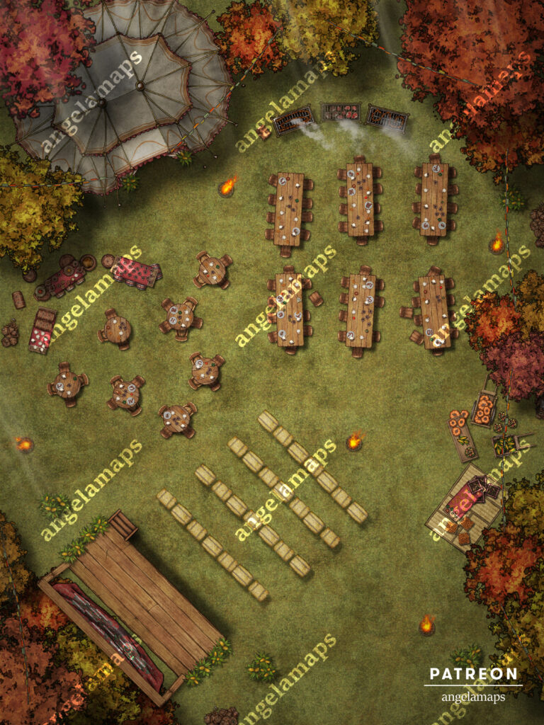 Ale festival - animated octoberfest battle map for TTRPGs