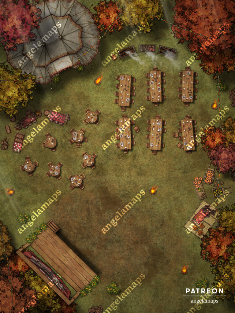 Ale festival - animated octoberfest battle map for TTRPGs