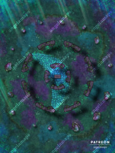 Magical fey stonehenge style battle map