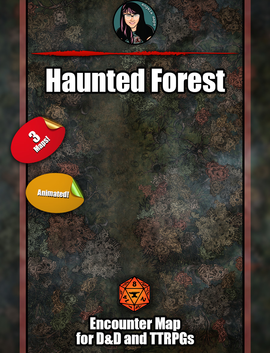 Haunted Forest- animated battle map pack with Foundry VTT