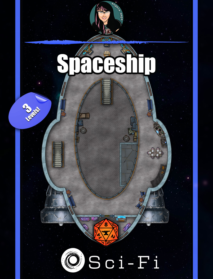 Spaceship - battle map pack with Foundry VTT