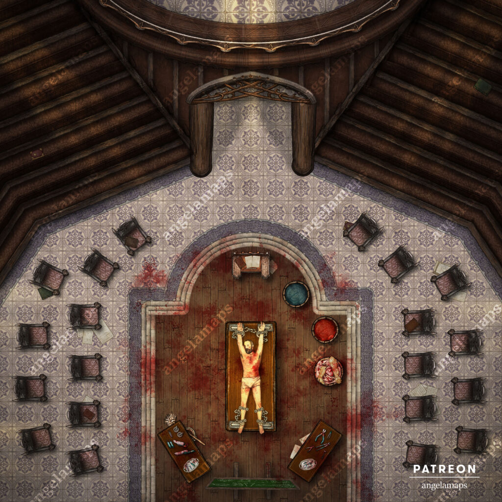 Medical theatre battle map with victum.