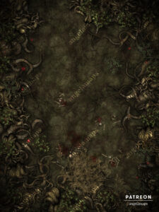 Burrow animated battle map - deep cave burrow nest for creature