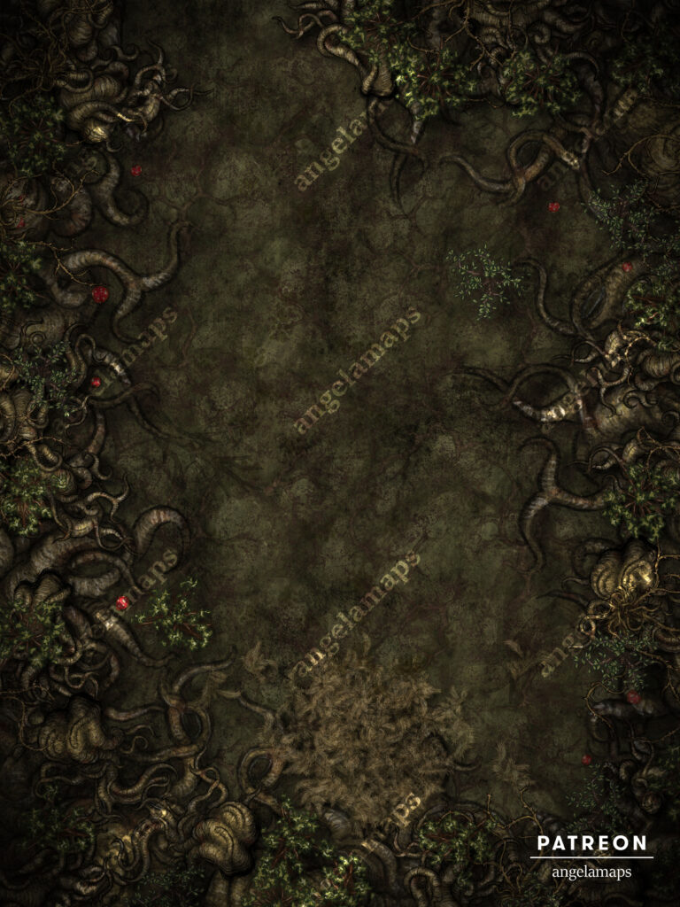 Burrow animated battle map - deep cave burrow nest for creature (save version)