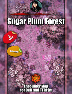 Sugar Plum Forest- animated battle map pack with Foundry VTT