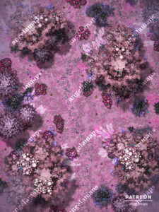 Sugar Plum Forest - magical candied christmasy forest battle map