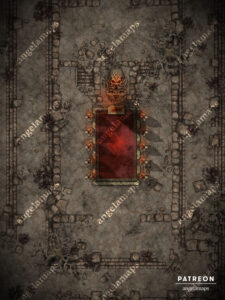 A shrine to a cthulhu like god battle map