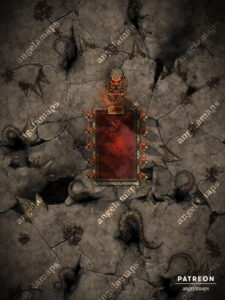 A shrine to a cthulhu like god battle map