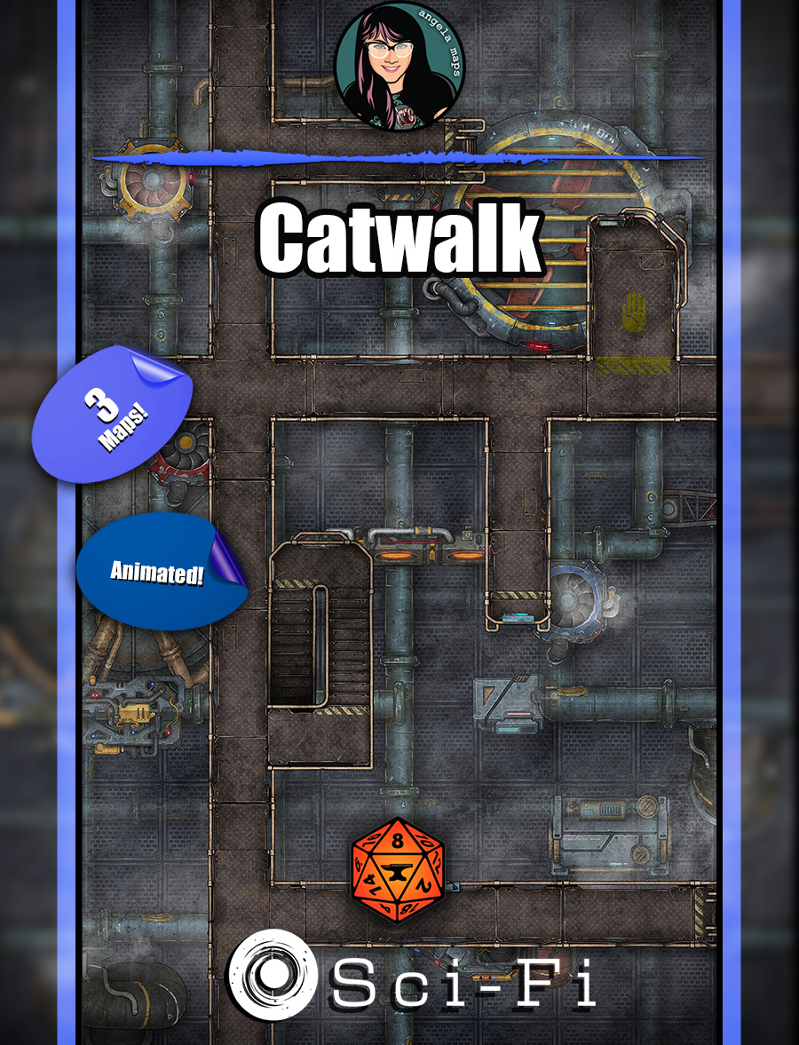 Catwalk - animated battle map pack with Foundry VTT
