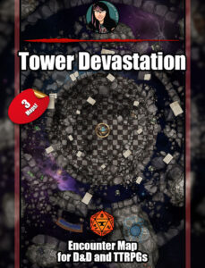 Tower Devastation - battle map pack with Foundry VTT