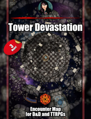 Tower Devastation - battle map pack with Foundry VTT