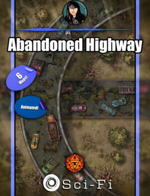 Abandoned Highway - animated sci-fi battle map pack with Foundry VTT
