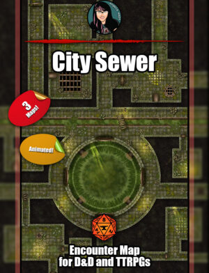 City Sewer - animated battle map pack with Foundry VTT