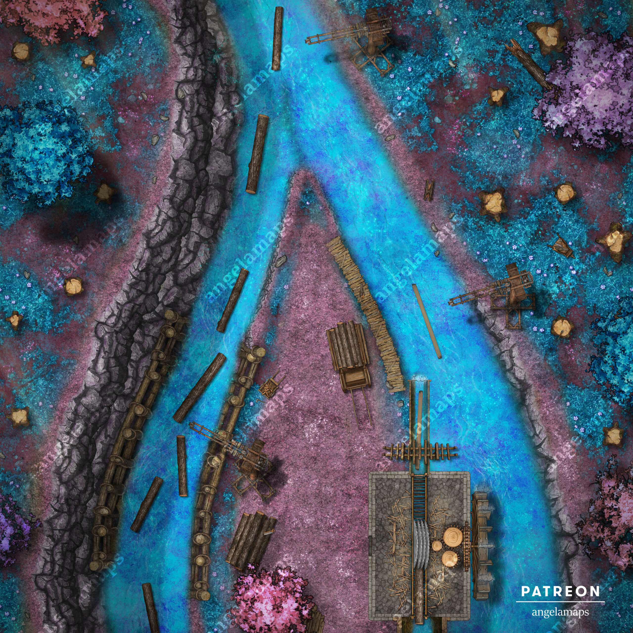 Lumber Mill - Feywild Variant - Single (2 jpg + 2 animated webm)