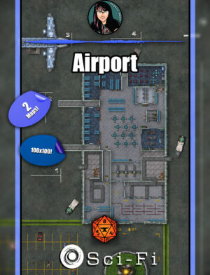 Airport - sci-fi/modern battle map pack with Foundry VTT