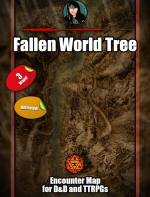 Fallen World Tree (animated) - battle map pack with Foundry VTT