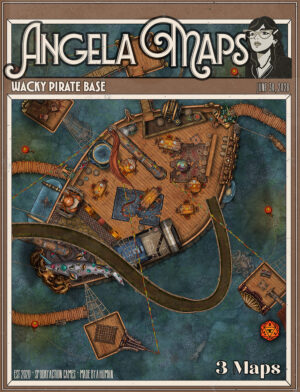 Wacky Pirate Base -  battle map pack with Foundry VTT